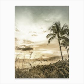 Bonita Beach Bright Vintage Sunset Canvas Print