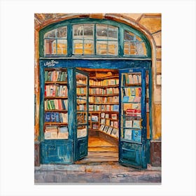 Helsinki Book Nook Bookshop 4 Canvas Print