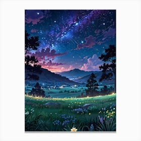 Night Sky Anime aesthetic 15 Canvas Print