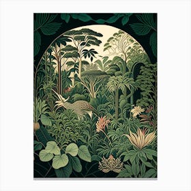 Singapore Botanic Gardens, Singapore Vintage Botanical Canvas Print