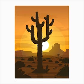 Cactus In The Desert 15 Canvas Print