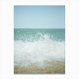 Splash Sea Water - Le Marche Beach, Italy 1 Canvas Print