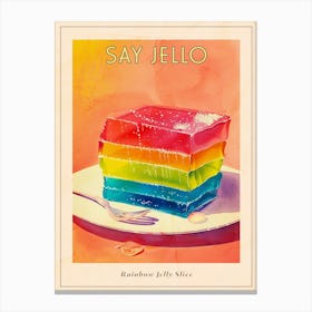 Rainbow Jelly Slice Vintage Advertisement Illustration 1 Poster Canvas Print