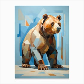 Bear In Polygons Canvas Print