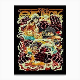 Luffy One Piece Anime Poster 1 Canvas Print