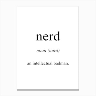 Nerd Meaning Canvas Print