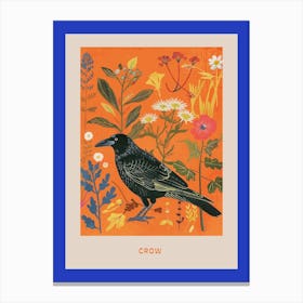 Spring Birds Poster Crow 4 Canvas Print