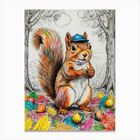 Autumn Squirrel Canvas Print