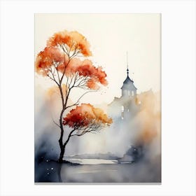 Watercolor Of A Tree 5 Canvas Print