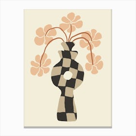 Checkered Vase Canvas Print