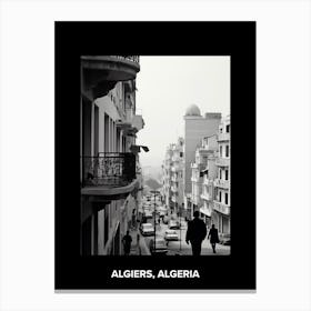 Poster Of Algiers, Algeria, Mediterranean Black And White Photography Analogue 4 Canvas Print