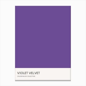 Violet Velvet Colour Block Poster Canvas Print