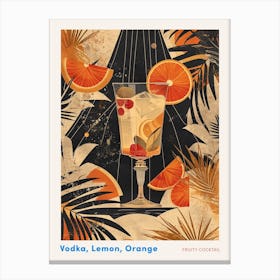 Fruity Art Deco Cocktail 6 Poster Canvas Print