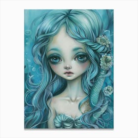 Blue Mermaid Canvas Print