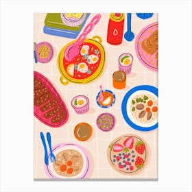 Breakfast In A Plate Canvas Print