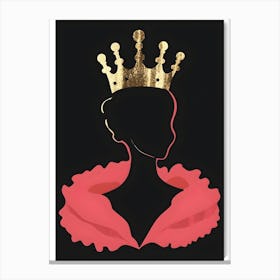 Portrait Of A Woman With A Crown Canvas Print