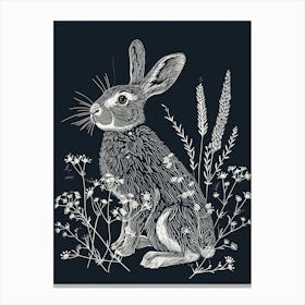 Dutch Rabbit Minimalist Illustration 3 Canvas Print