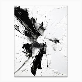 Spectrum Of Emotions Abstract Black And White 5 Canvas Print