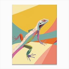 Gecko Abstract Modern Illustration 5 Canvas Print