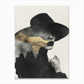 Portrait Of A Woman In A Hat 9 Canvas Print