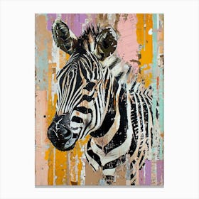 Kitsch Zebra Collage 3 Canvas Print