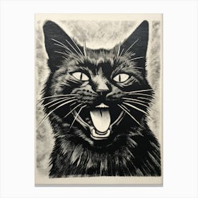 Screaming Cat 2 Canvas Print