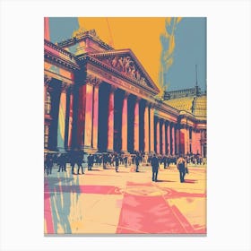 The Met New York Colourful Silkscreen Illustration 1 Canvas Print