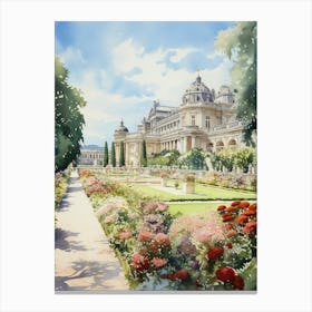 Schnbrunn Palace Gardens Austria Watercolour 2  Canvas Print
