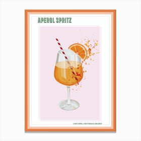 Aperol Spritz Cocktail Print Canvas Print