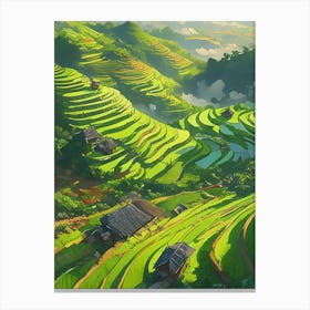 Rice Terraces Canvas Print