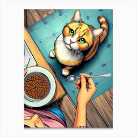 Feline Creative Cat Illustration 90 1 Canvas Print