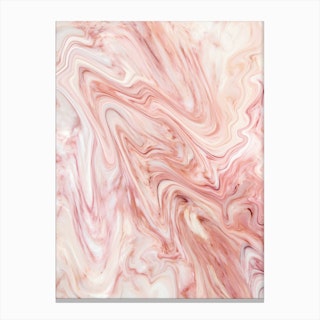 Coral Marble Canvas Print