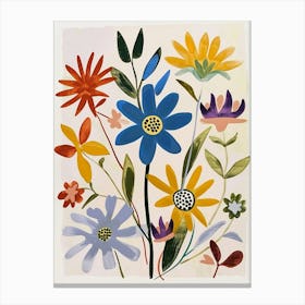 Painted Florals Edelweiss 1 Canvas Print