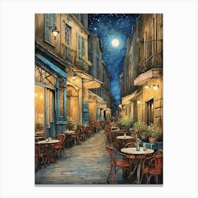 Default Cafe Terrace At Night Van Gogh Art Print 0 Canvas Print