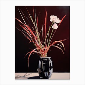 Bouquet Of Japanese Silver Grass Flowers, Autumn Fall Florals Painting 2 Canvas Print