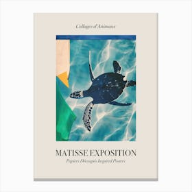 Sea Turtle 1 Matisse Inspired Exposition Animals Poster Canvas Print