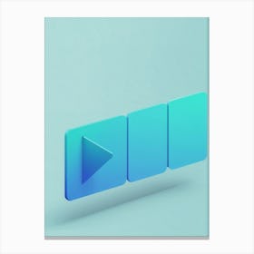 Bold Rectangular Arrows As Part Of A Sleek And Modern Navigation Ui Floating On A Minimalist Interf (1) Canvas Print