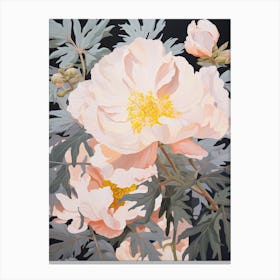 Peony 4 Flower Painting Canvas Print