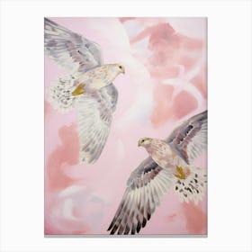 Pink Ethereal Bird Painting Harrier Canvas Print