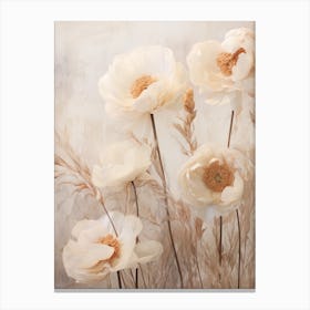 Boho Dried Flowers Peony 3 Canvas Print