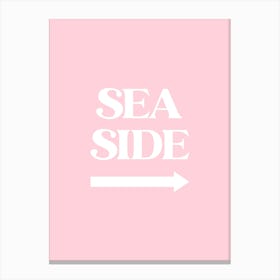 Seaside - Pink Canvas Print