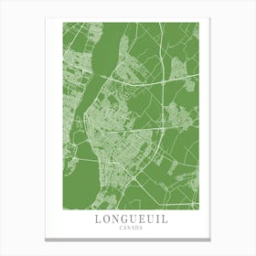 Longueuil City Map Canvas Print