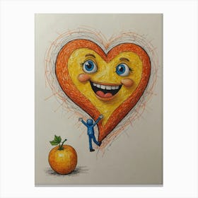 Heart Of Orange Canvas Print