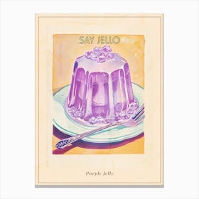 Purple Jelly Vintage Cookbook Illustration 3 Poster Canvas Print