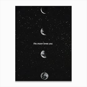 Phases of moon formation Canvas Print
