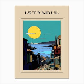 Minimal Design Style Of Istanbul, Turkey  3 Poster Canvas Print