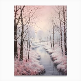 Dreamy Winter Painting Northumberland National Park United Kingdom 2 Canvas Print
