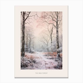 Dreamy Winter National Park Poster  The New Forest England 2 Canvas Print