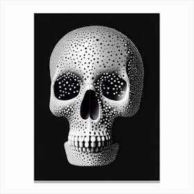 Skull With Terrazzo 1 Patterns Doodle Canvas Print