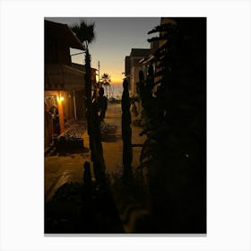 Tijuana Beach At Dusk Canvas Print